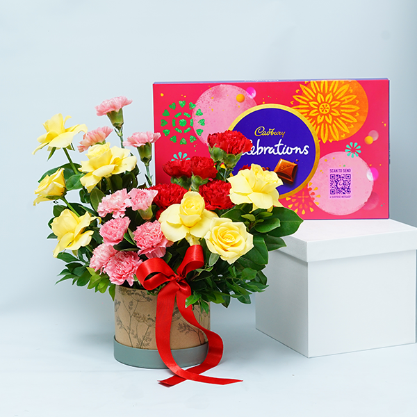 Mix Flowers N Choco Box