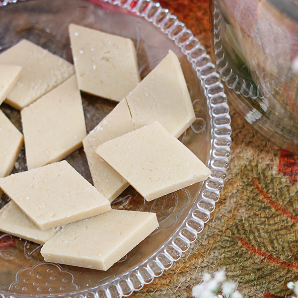 Diamond Rakhi with Kaju Katli