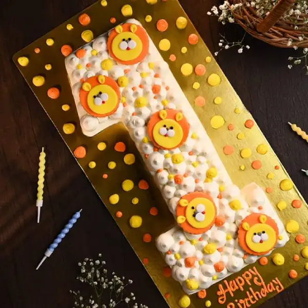 Lion Number Cake