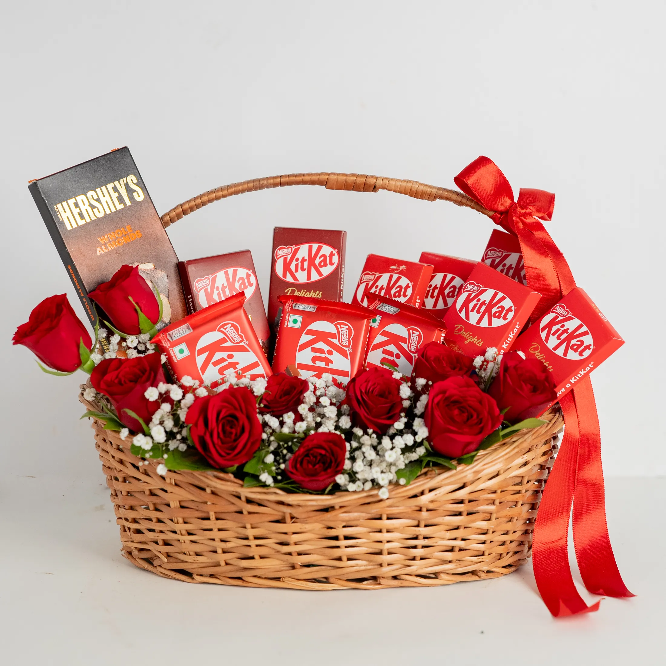 Red Elegance Choco Basket