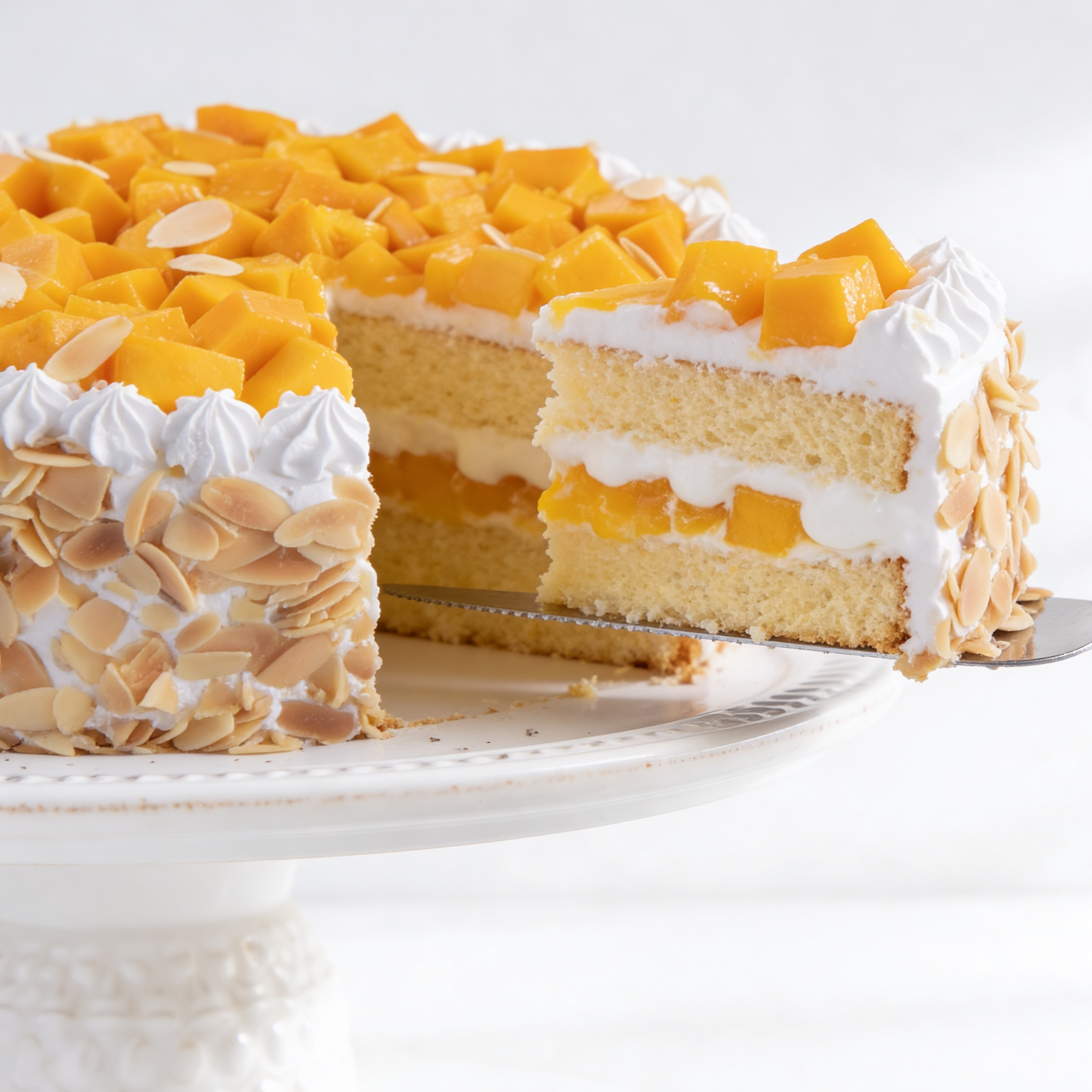 Fresh Mango Almond Cake