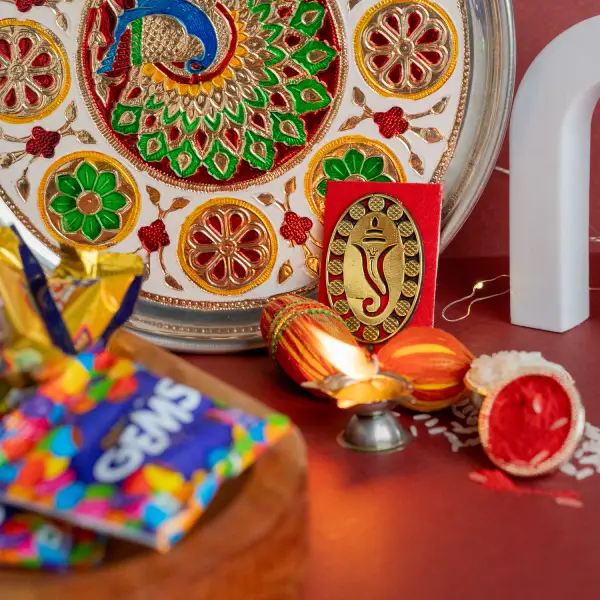 Colorful Thali With Cadbury Celebration