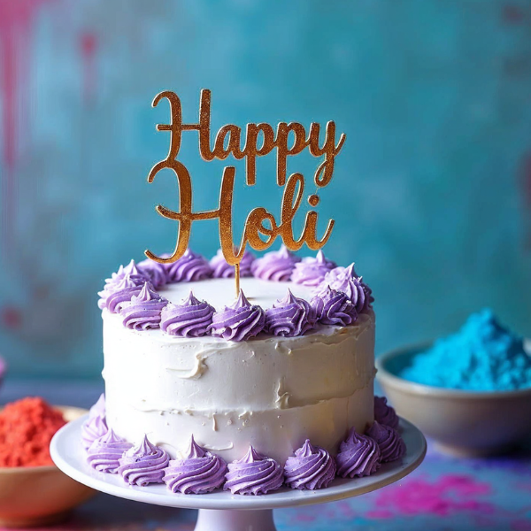 Classic Vanilla Holi Cake