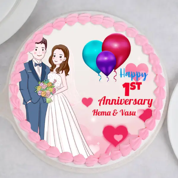 First Anniversary Theme Cake