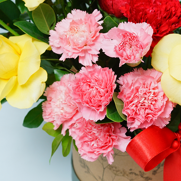 Joyful Roses N Carnations Box Joyful Roses N Carnations Box
