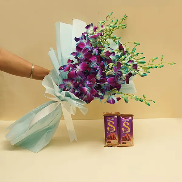 Gorgeous Orchids with Cadbury Silk