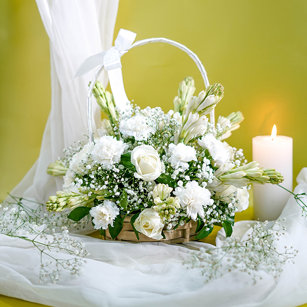 White Rose & Tuberose Basket