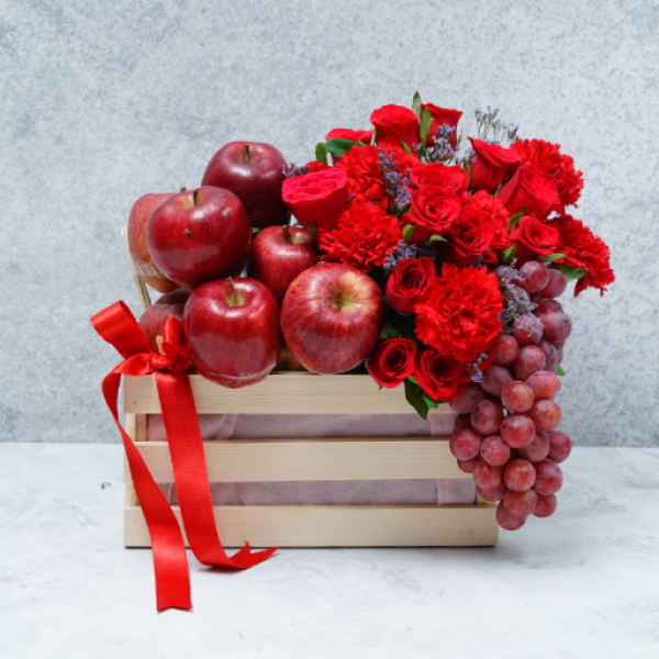 Rosy Fruit Gift Basket