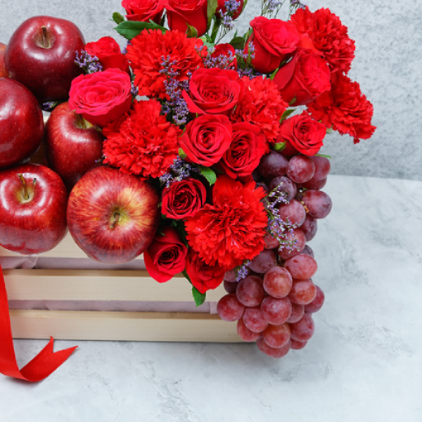 Rosy Fruit Gift Basket