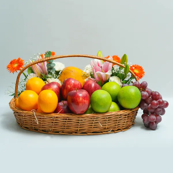 Sweet Lime Floral Fruit Basket