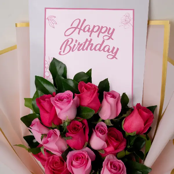 Birthday Wishes Mix Roses Bouquet Birthday Wishes Mix Roses Bouquet