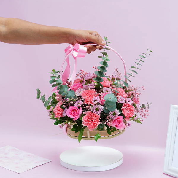 Blushing Pink Basket