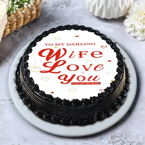 Darling Wife Theme Cake