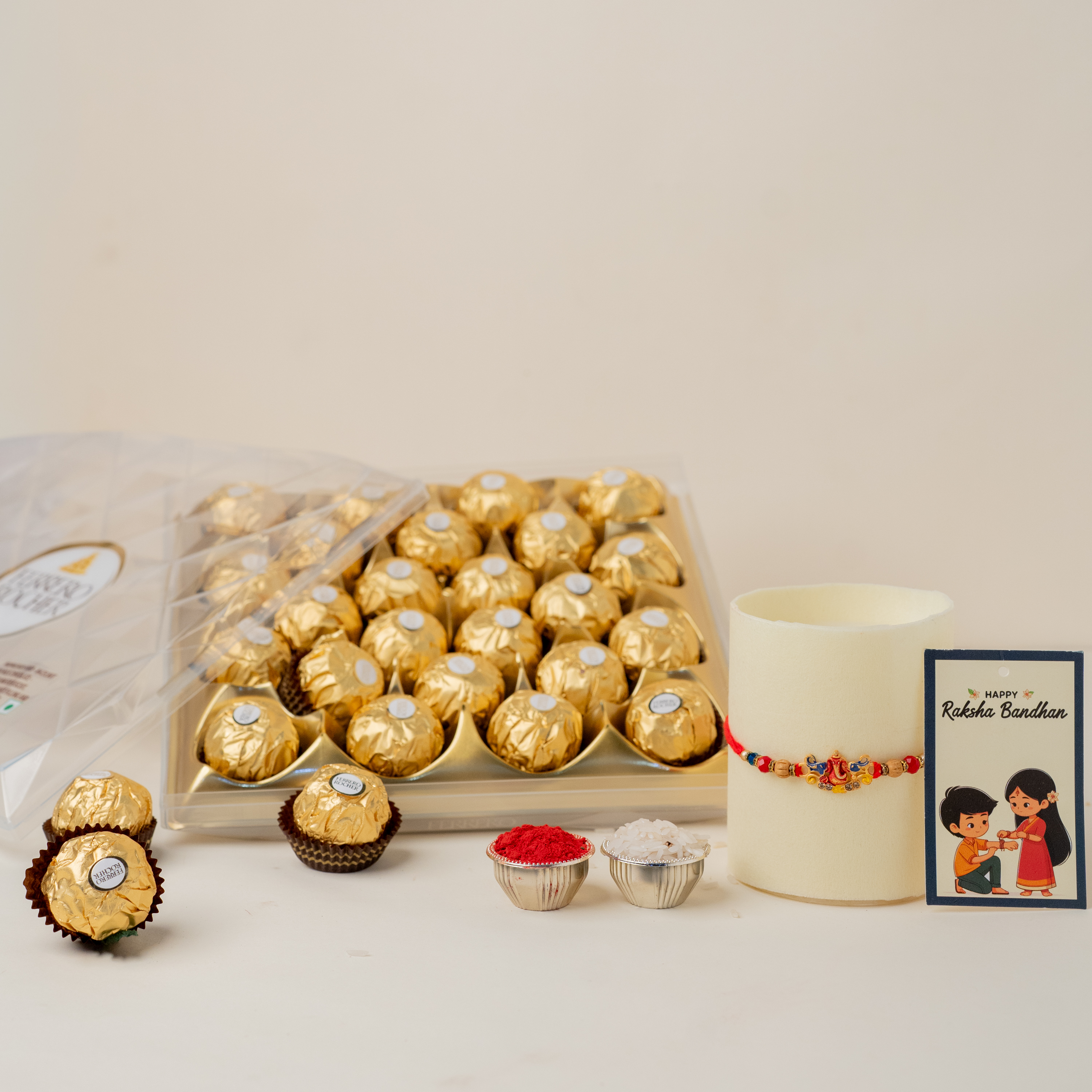 Ganesh Rakhi With 24pcs Rocher Ganesh Rakhi With 24pcs Rocher