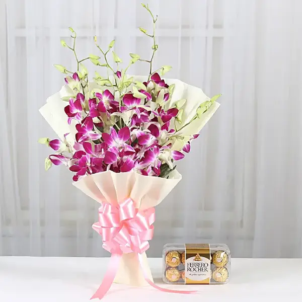 Chocolates & Orchid Rose Fusion