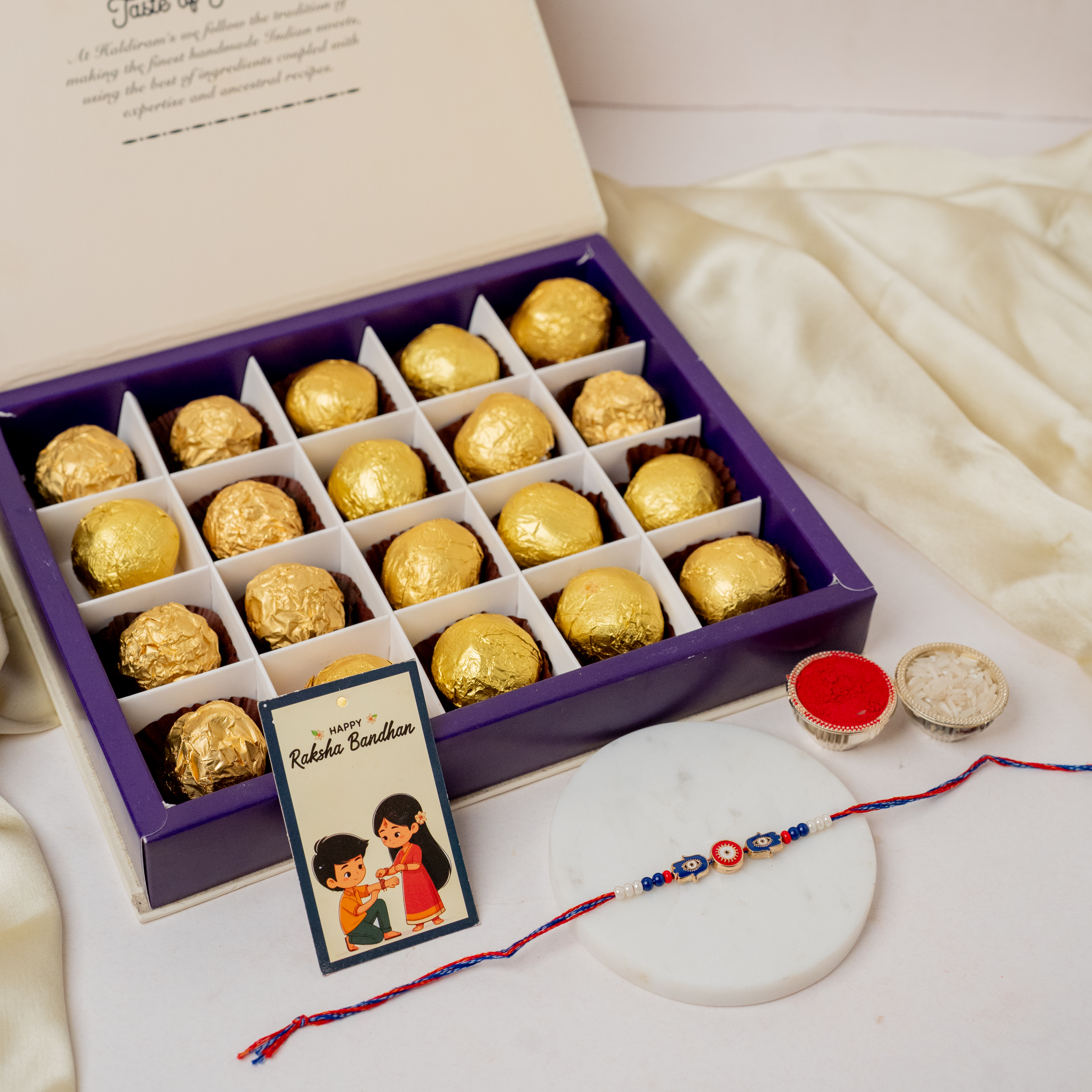 Evil Eye Rakhi & Chana Ladoo Evil Eye Rakhi & Chana Ladoo