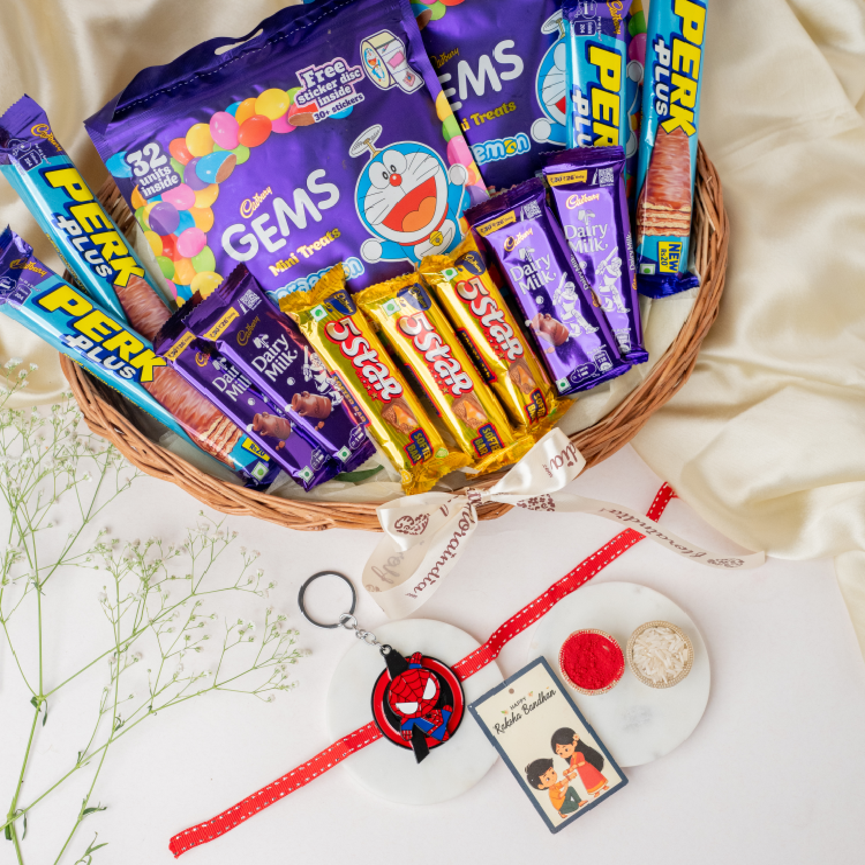 Spiderman Keychain Rakhi & Hamper Spiderman Keychain Rakhi & Hamper
